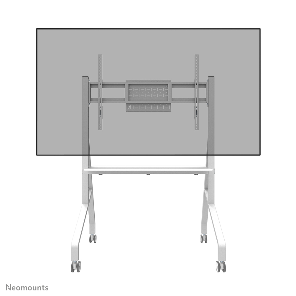Neomounts FL50-525WH1 Support au sol mobile pour écran 55-86" - étagère multimédia incluse - installation rapide - TÜV